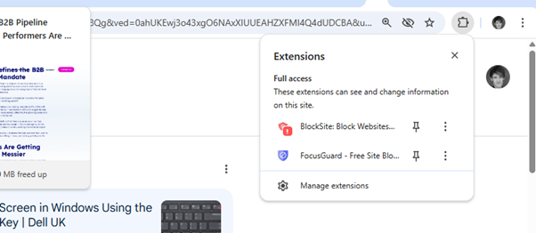 Blocking websites on Google Chrome