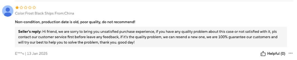 AliExpress customer reviews