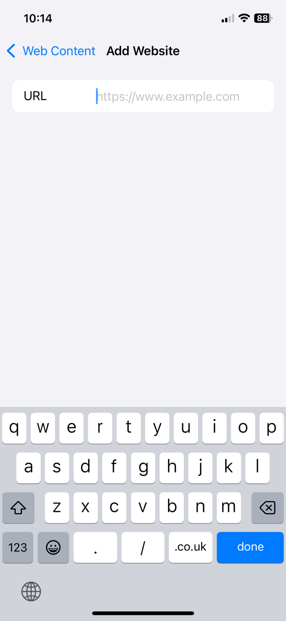 Blocking websites on mobile devices