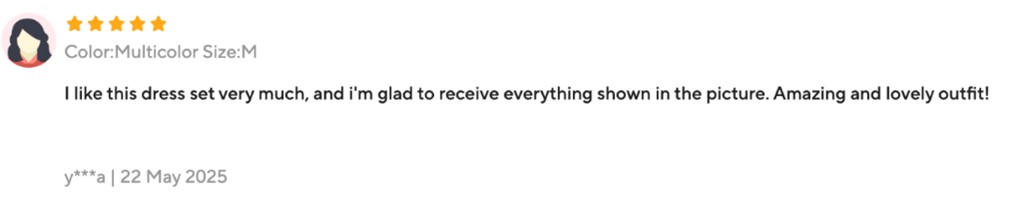 AliExpress customer reviews