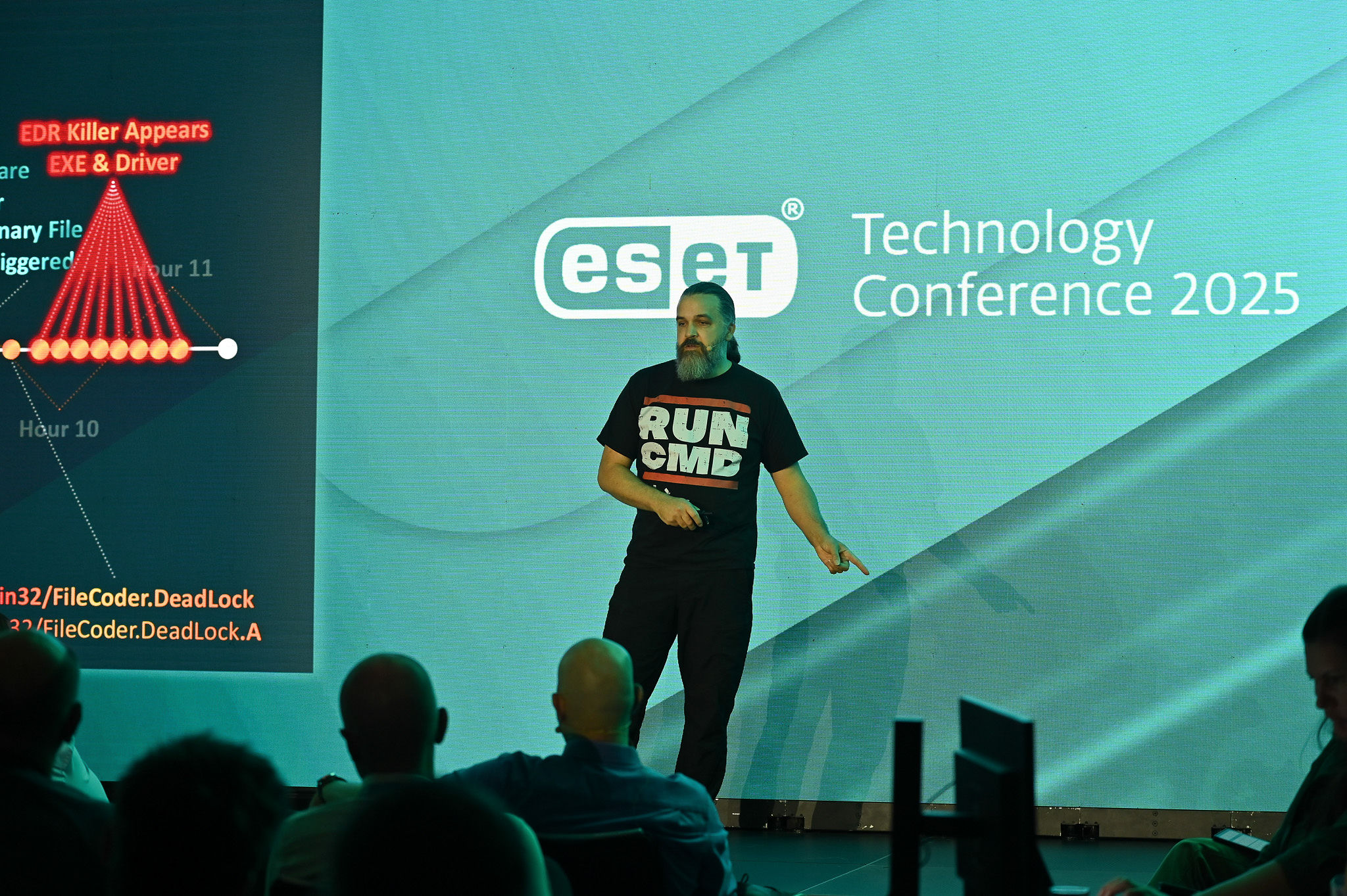 James Rodewald on stage at ETeC 2025