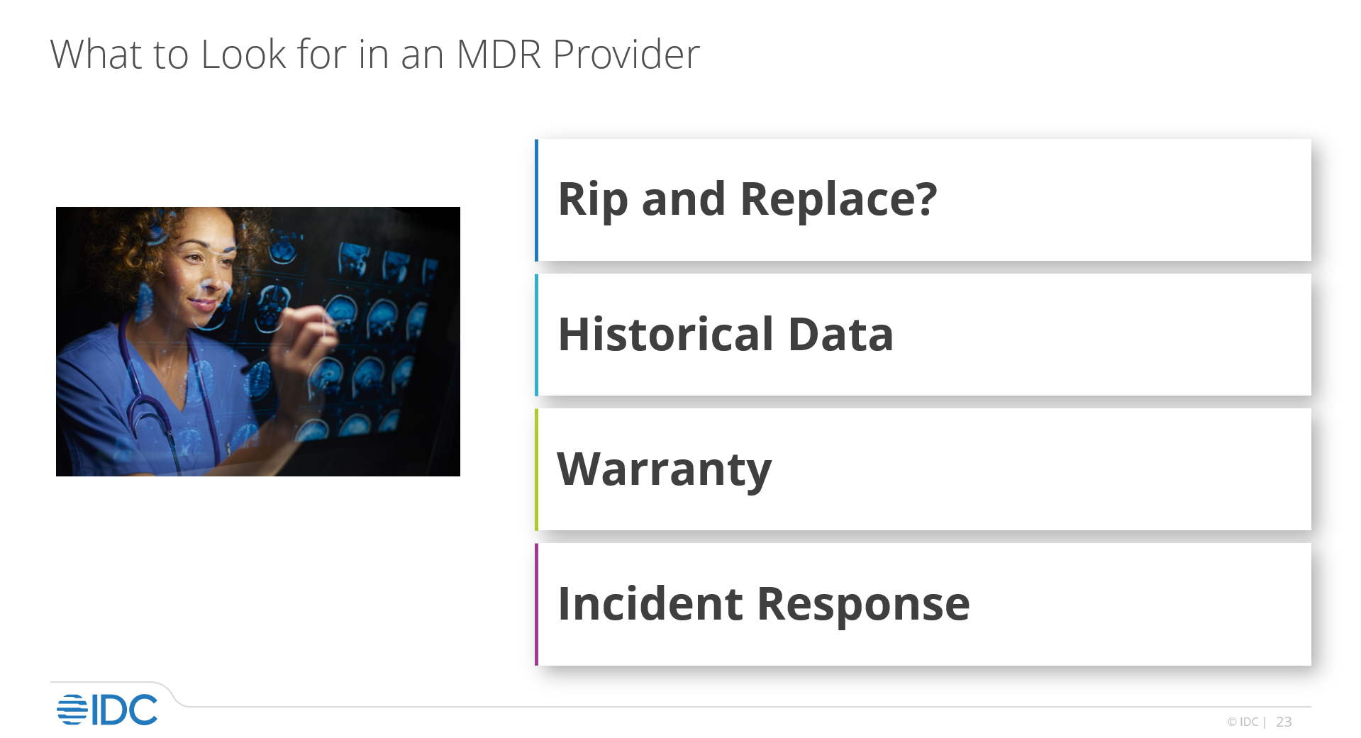 which MDR provider p1_IDC