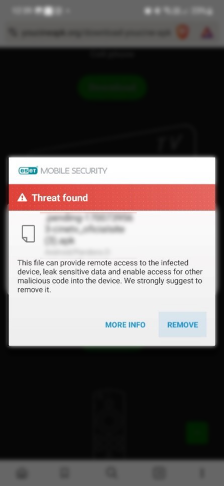 threat found EMS