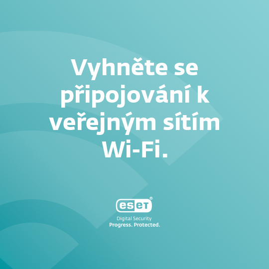 Nepoužívejte veřejné wifi