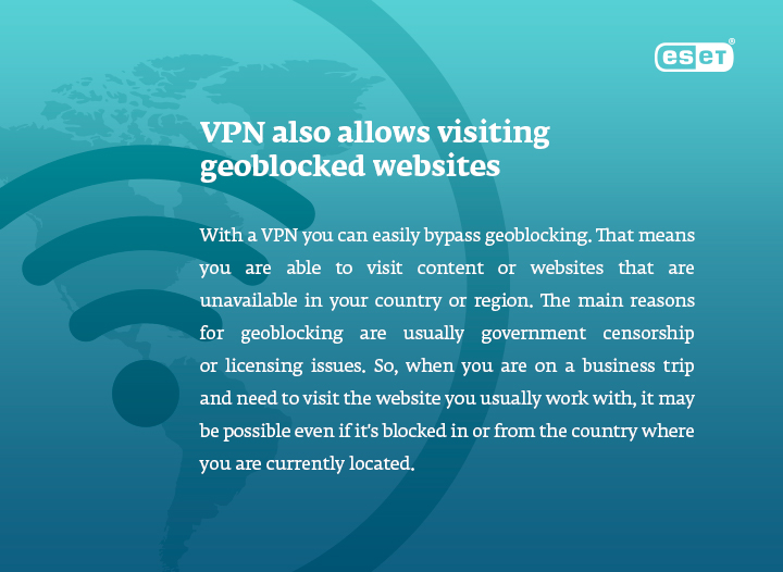 VPN allows visiting geoblocked websites infobox