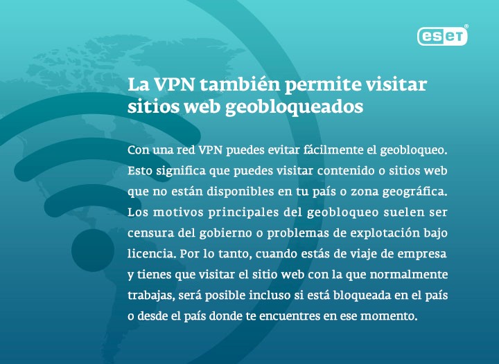 VPN permite visitar webs geobloqueadas