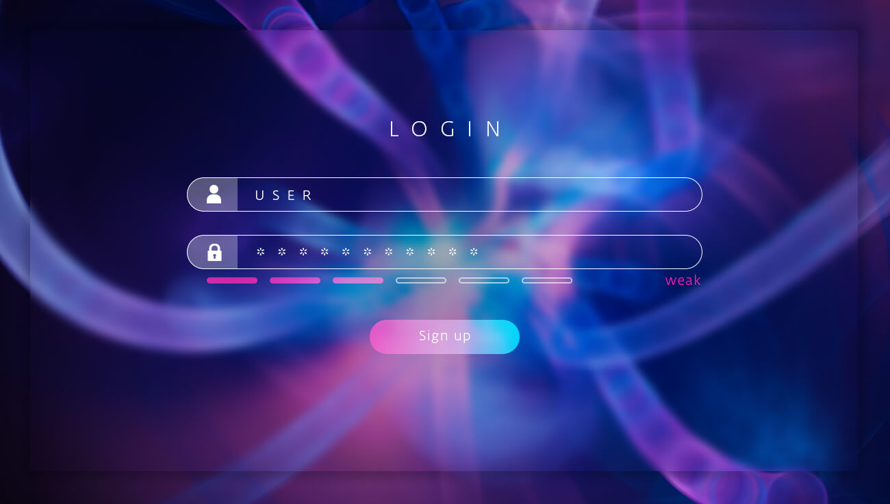 login screen