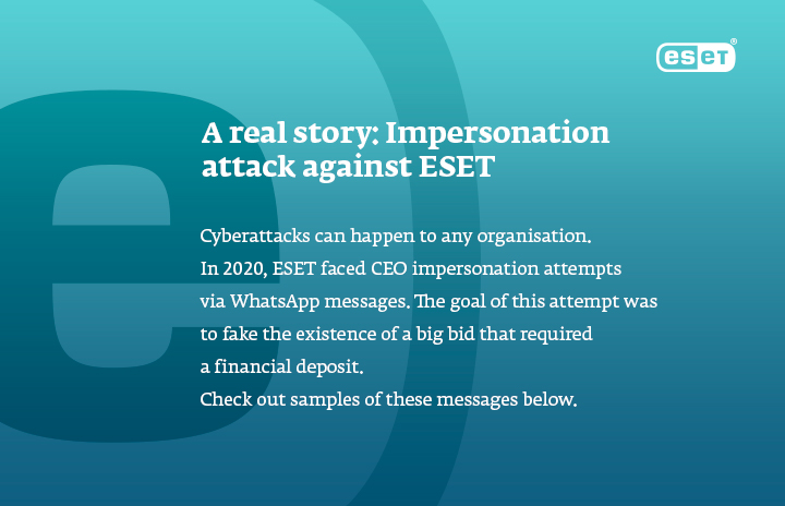 Real story impersonation attack in eset