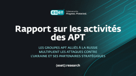 Rapport d’activité APT d’ESET T2 2025 - T3 2025