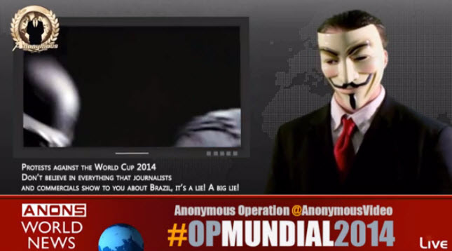#OpHackingCup: Anonymous ataca sitios del Mundial Brasil 2014
