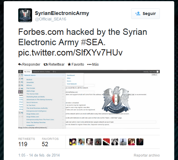 snap sea hack forbes cuenta twitter