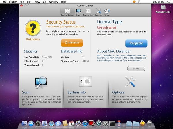 Scareware for the Mac