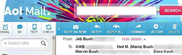 Hacked Bush email account