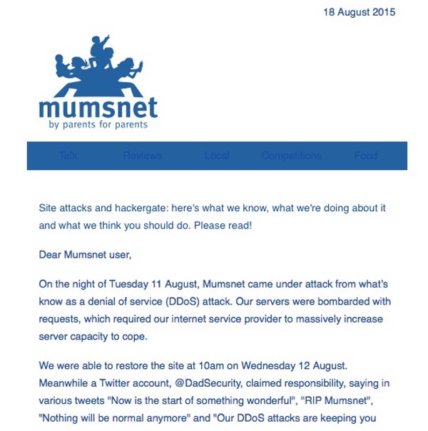 MumsNet email
