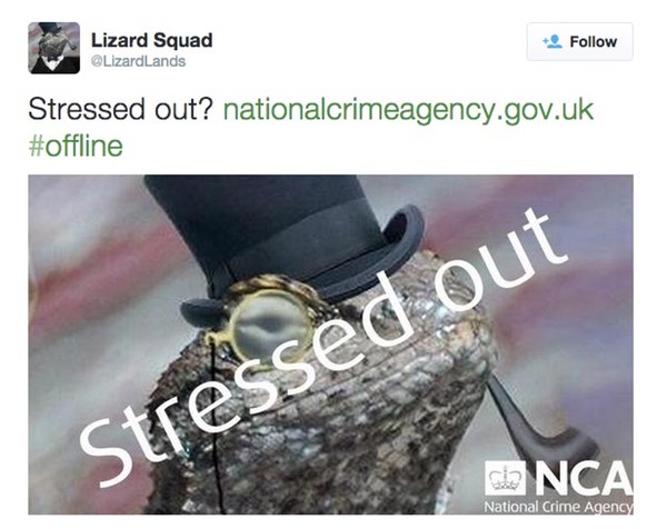 LizardSquad's tweet