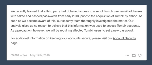 May 12 statement from Tumblr