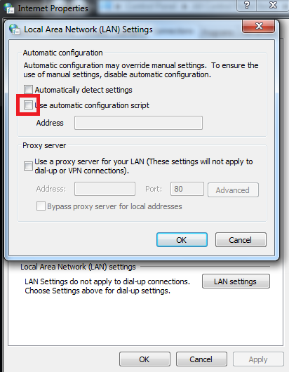 Proxy Automatic Configuration Script (PAC)