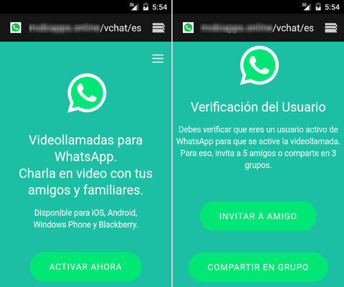 compartir videollamadas whatsapp