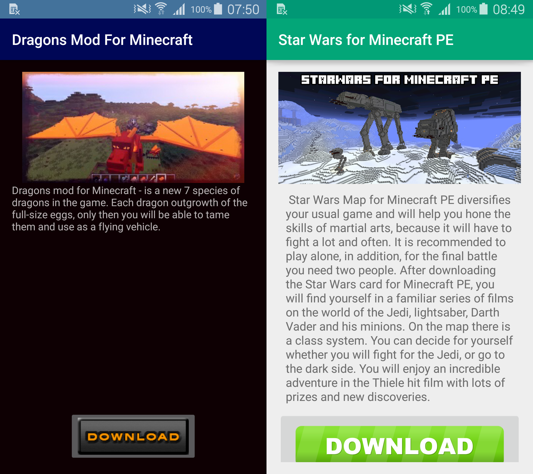 Minecraft Google Play.