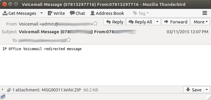 Abbildung 5: typische Wauchos Spam-E-Mail mit schädlichem Anhang