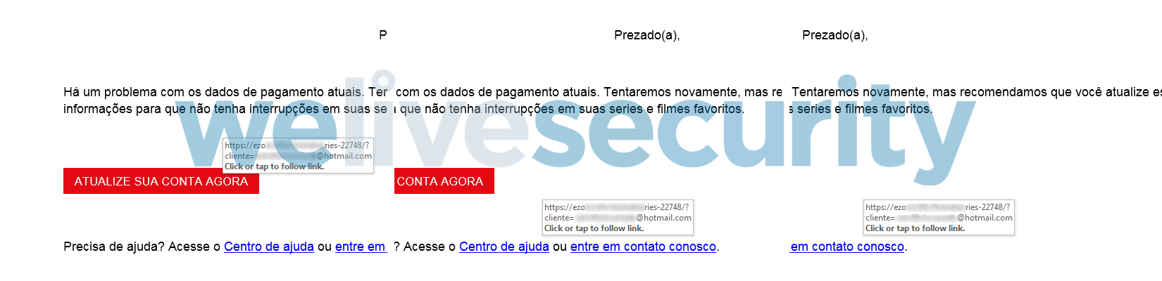 Golpe da Netflix: falso e-mail pede atualização de dados para