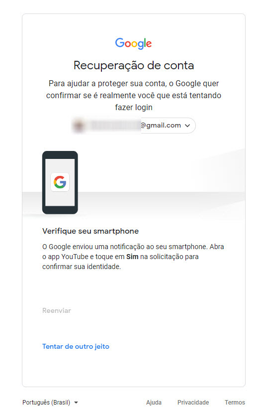 COMO RECUPERAR A SENHA DA CONTA GOOGLE GMAIL 