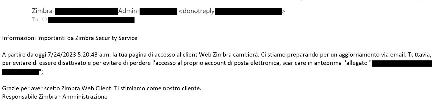 Lure email in italian