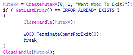 Figure 3. Project Wood code with a recurring theme in most samples