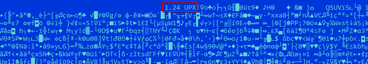 Figure 4. UPX string with tool version in the dropper sample