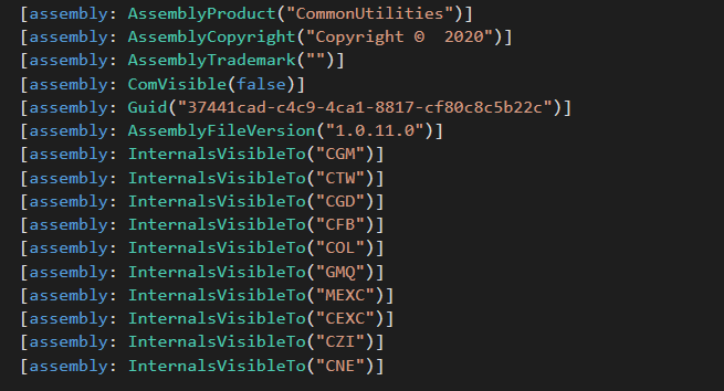 Figure 8. Manifest of CommonUtilities