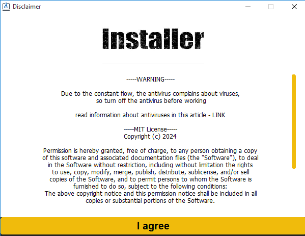 Figure 8. Fake installer window