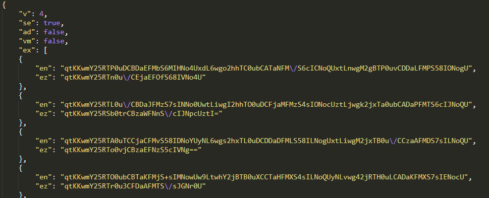 Figure 14. Dynamic configuration with encryption of some values Figure 14. Dynamic configuration with encryption of some values