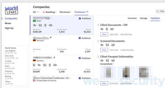 Data leak sites- grupos ransomware- 4