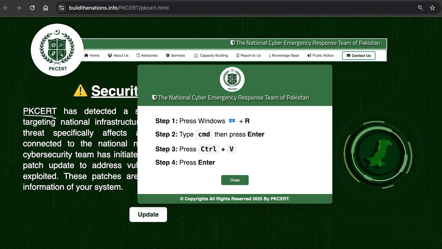 Figure 11. ClickFix instructions