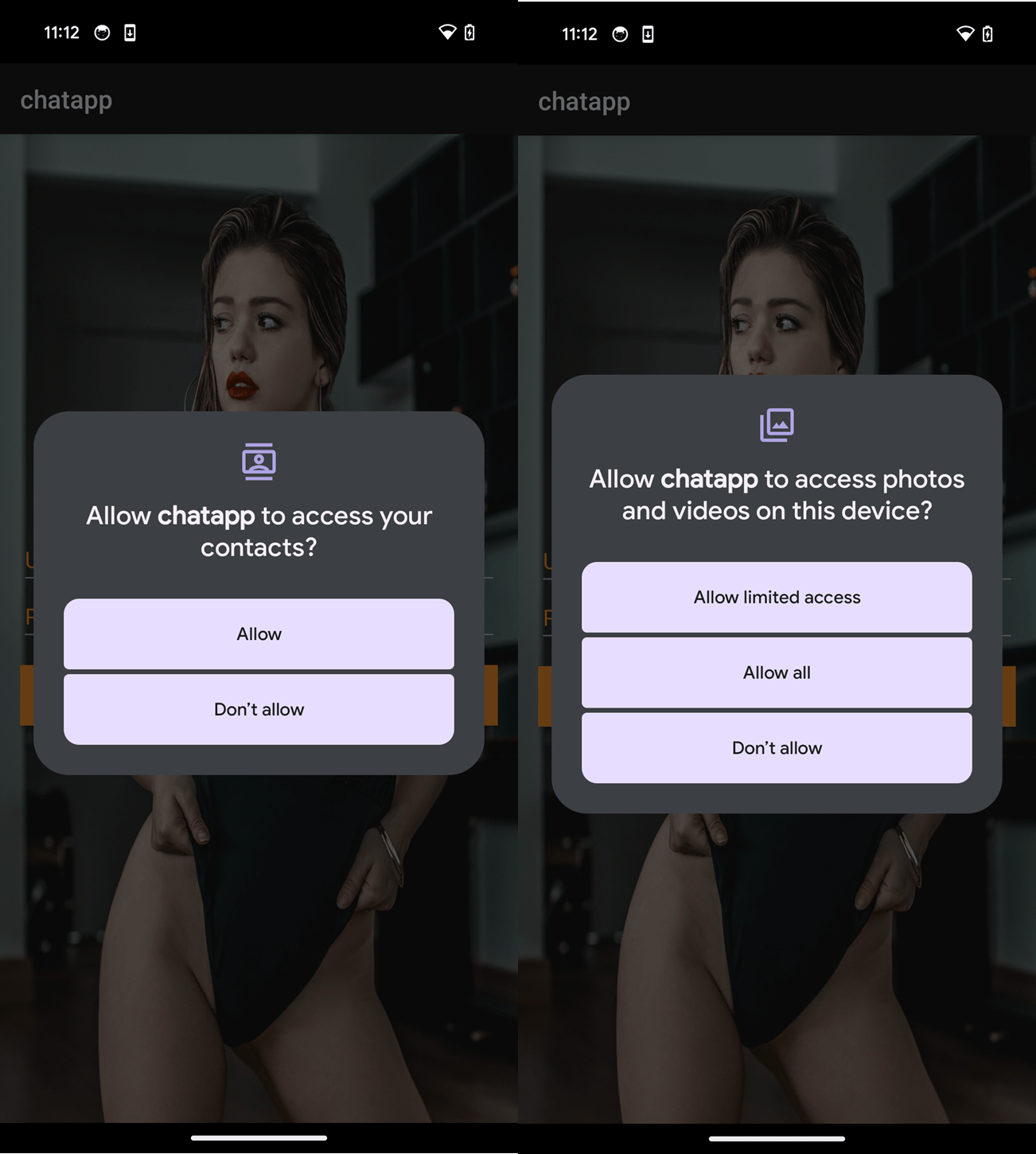Figure 2. GhostChat requests several permissions upon execution