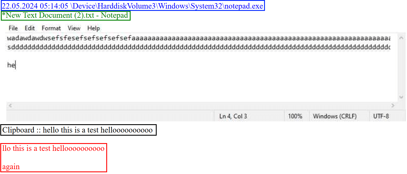 Figure 5. Example of an HTML report produced by SlimAgent