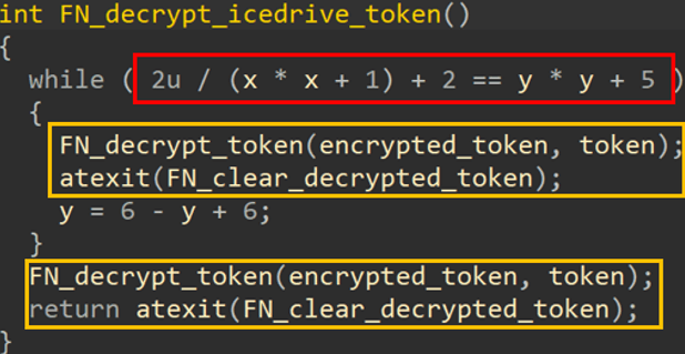 Figure 7. Static initializer to decrypt Icedrive authentication token