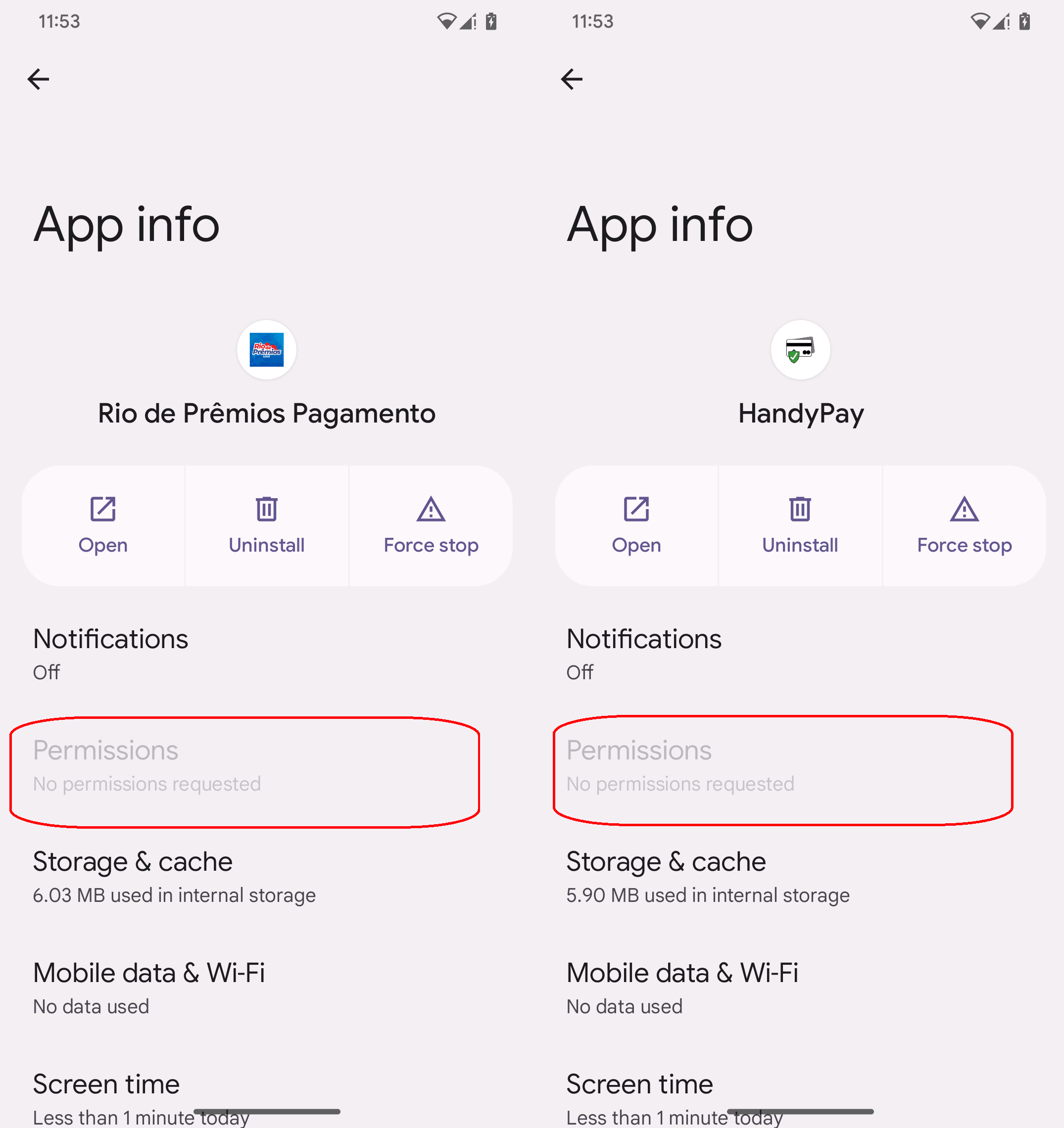 Figure 11. HandyPay doesn’t require any permissions