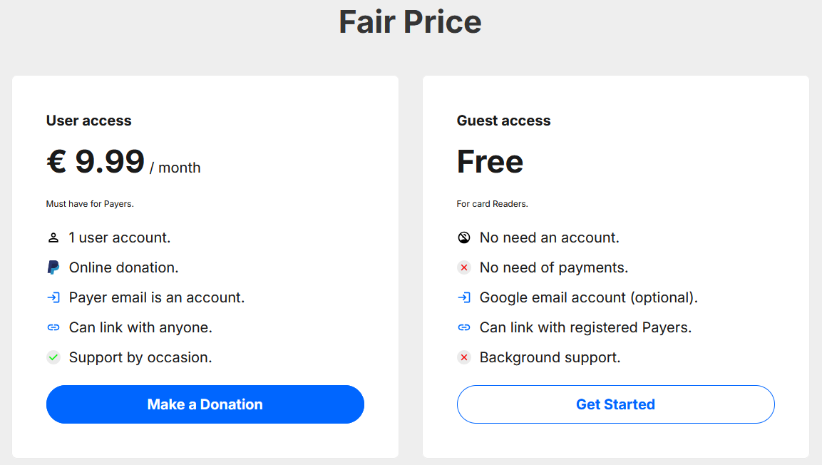 Figure 3. HandyPay monetization information from the official website