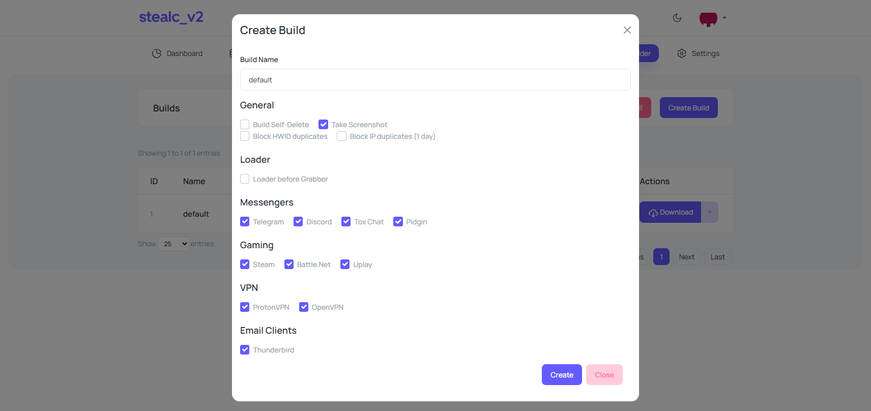 Figure 1. Stealc panel build generation feature