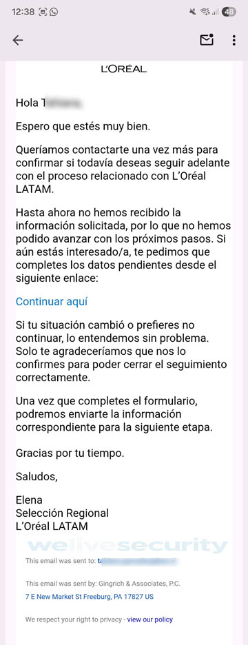 scam-ofertas-trabajo-falsas-Loreal
