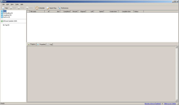 Captura 1 - Interfaz gráfica de Orbit Downloader chico
